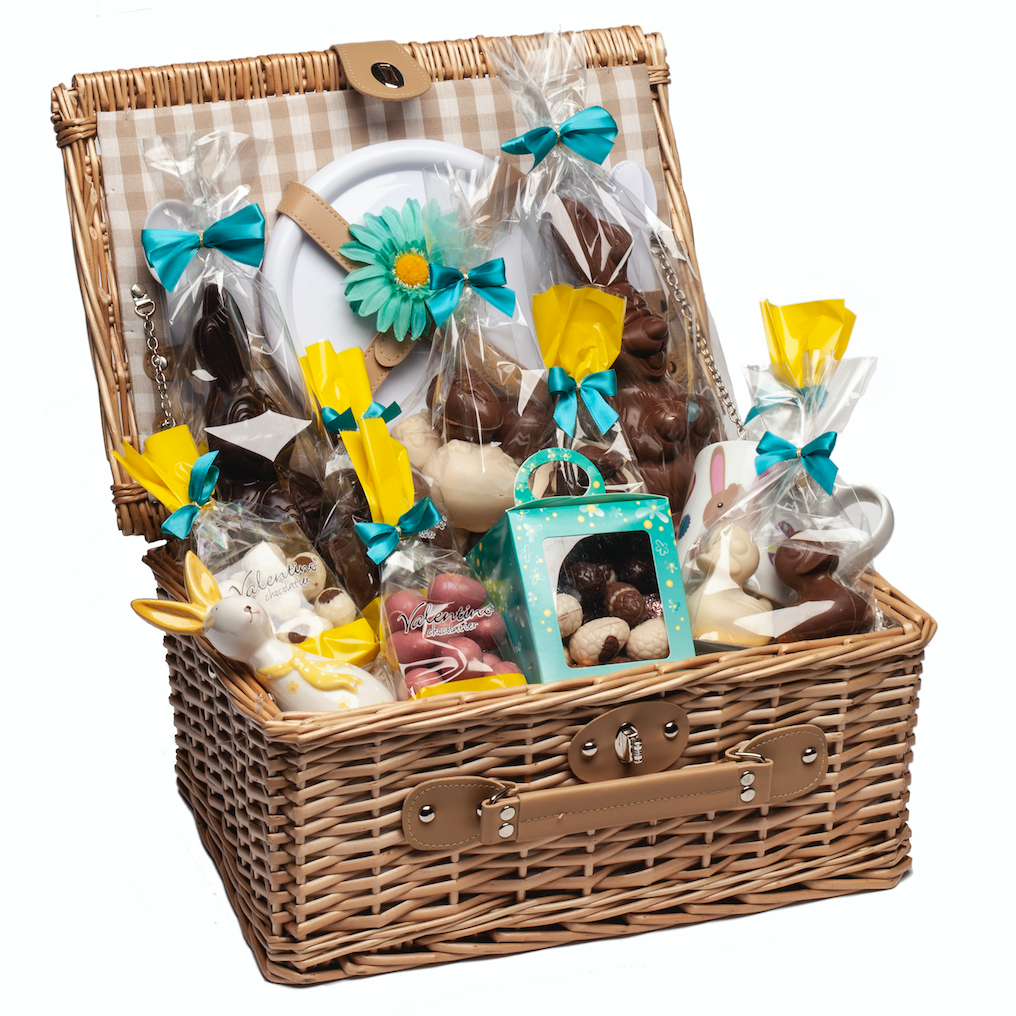 Belgian Easter Chocolate Gift, Easter Picnic Basket – Valentino Chocolatier