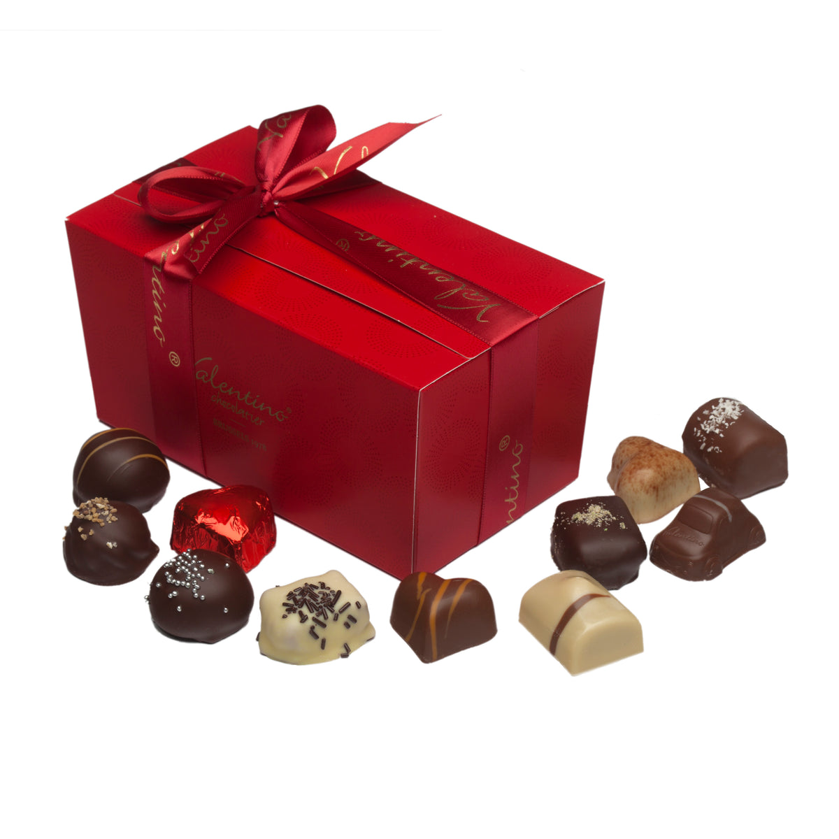 Belgian Chocolate Gift, Nutfree Ballotin 700 g – Valentino Chocolatier